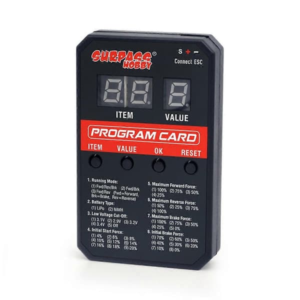 [LCS]SURPASS HOBBY V2 LED-programkort kompatibelt med ESC-hastighetskontroller RC-bil