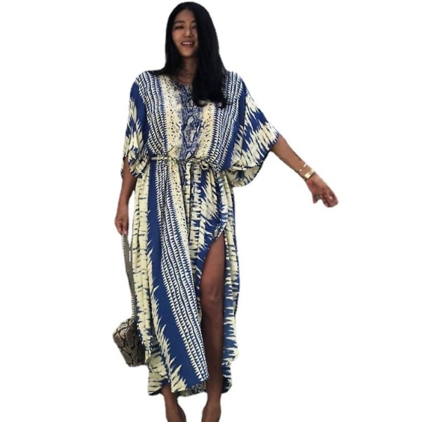 Ormmönstrad Kaftan för Kvinnor Strandkläder Solskydd Bikiniöverdrag