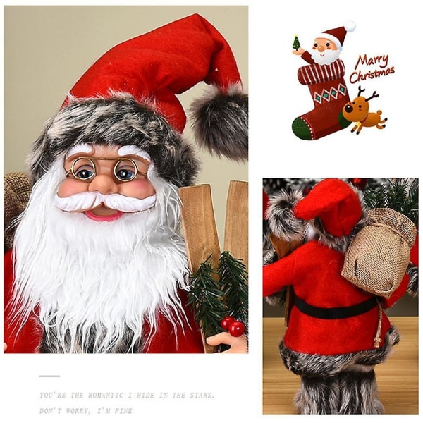 45/35cm Innovativ Juldocka Dekoration Jultomte Stående Dockor Figurin Docka I Röd Kappa Ornament För Hem Galleriadekor 45CM