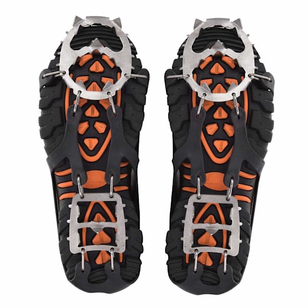 Anti-skli Pigger, 1 Par Ispigger, 18 Tenner Slitesterke for Klatring Snøfjell Gjørme (41-45) Oransje L Orange