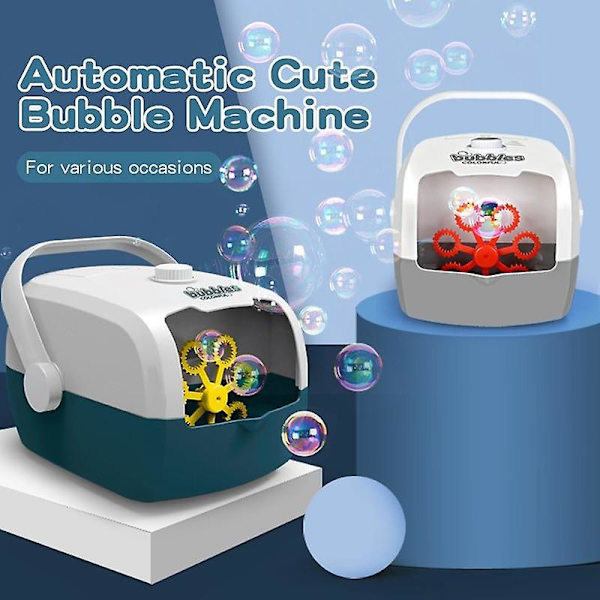 Automatisk Bubbelmaskin För Resväska Elektrisk Bubbelmaskin Festscen (Grå Vit)