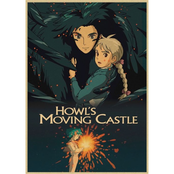 Howl&#39;s Moving Castle Poster Studio Ghibli - 42 x 30 cm