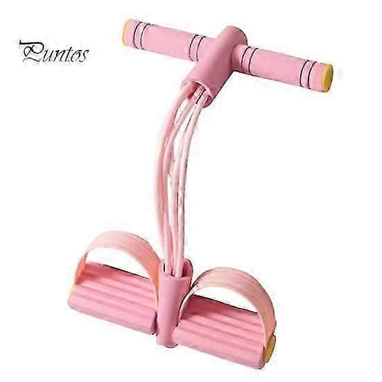 [LCS]6-rörs Pedalmotståndsband Multifunktionell Spännrep Elastisk Yoga Pedal Puller Kroppssträckare Träningsutrustning för Hemmagym pink