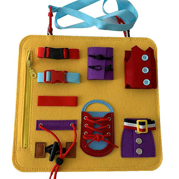 Busy Board, pedagogisk reseleksak för att lära sig grundläggande klädfärdigheter set1