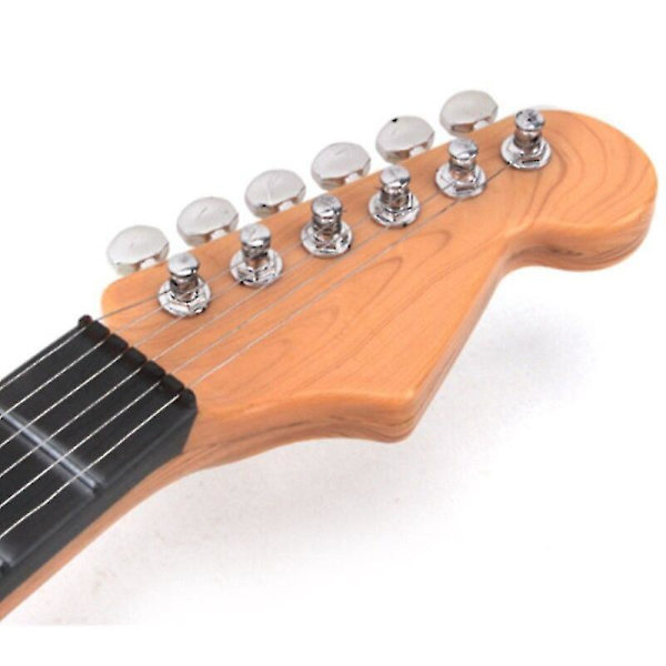Svart 6-strängad elektrisk gitarr musikinstrument för barn e