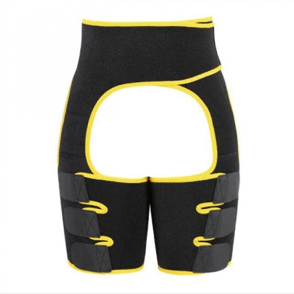 Fitness Waist trainer Sportbälte Justerbart elastiskt midja Ryggstödsbälte Neopren Slimming Style2-Yellow 2XL-3XL