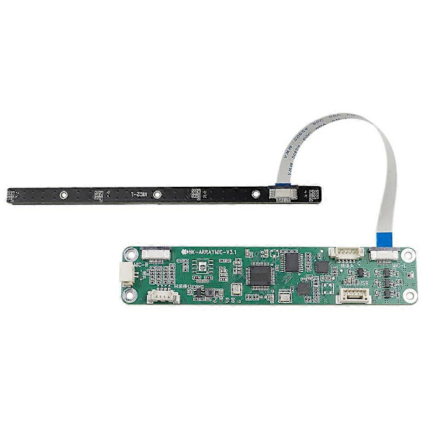 [LCS]4-Array retningsmikrofonarray USB lineær 60-graders lydopptak støydemping med forsterker 3,5 mm