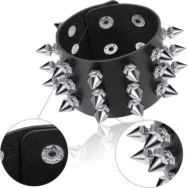 [LCS]st Punk Nitarmband Läder Nitarmband Manschett