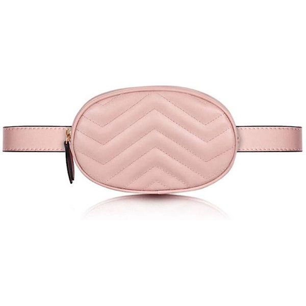 Naisten vyölaukku vyötärölaukku nahkaa olkalaukku matkustamiseen Pink