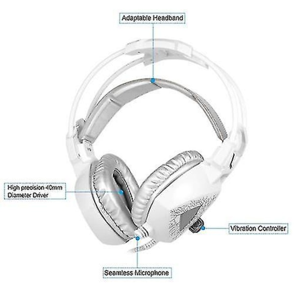 LETTON W9 USB Värikäs Taustavalaistu Peli Kuulokkeet Ilman Pakkausta