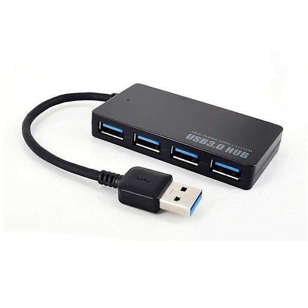 3.0 High Speed 4 Port USB Hub Desktop PC Laptop Multi Splitter Udvidelse