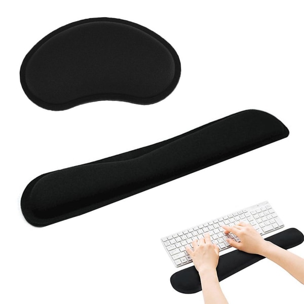 Slitstarkt Memory Foam Set Halkfritt Mus handledsstöd/ Tangentbord handledsstöd för kontorsdator 3