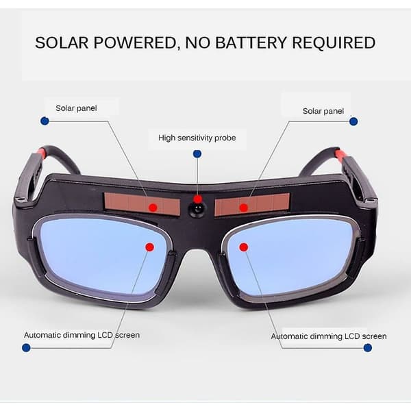 Sveisebriller, solbriller for automatisk blitslyssveising, øyebeskyttelse
