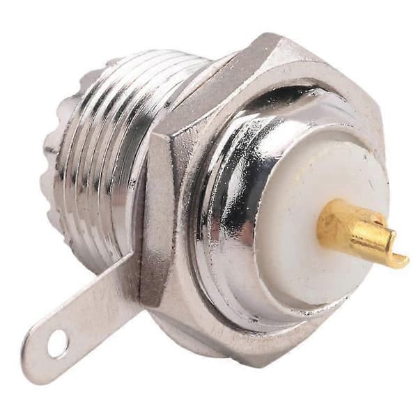 UHF Hona SO239 Jack Skottgenomföring Lödkontakt Rak silver