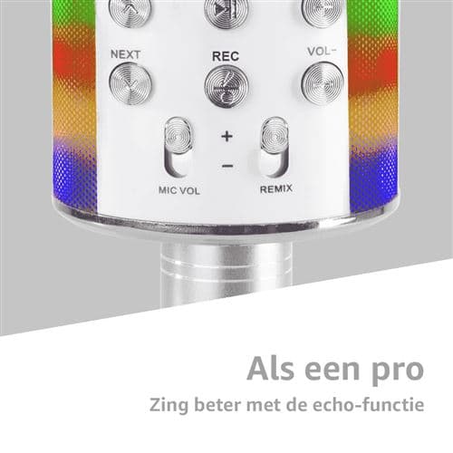 [LCS]Max Km15s - Langaton Bluetooth Karaoke Mikrofoni Led-valolla
