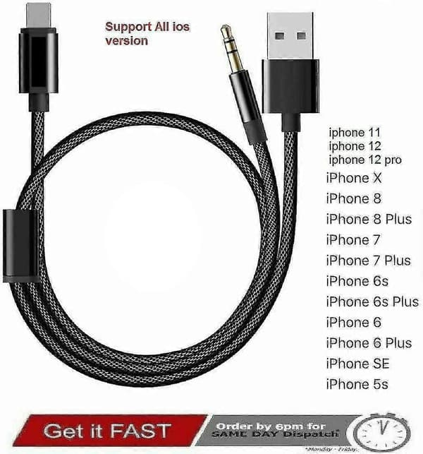 Til Bmw & Mini Ipod Iphone 6 7 8 X Xs Xr Interface Audio Usb Kabel Led Aux Adapter