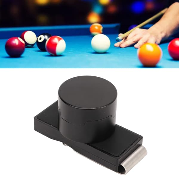 [LCS] Bærbar magnetisk billardkø kridtholder med fastspændingsværktøj i rustfrit stål til snooker tilbehør