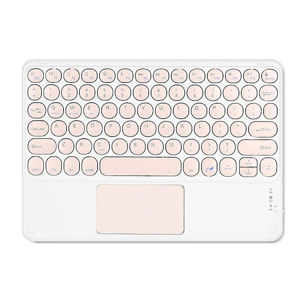 Qwert Trådlöst Bluetooth-kompatibelt med iPad Touch Tangentbord Tablet Kompatibelt med iPad 8:e Generationen Trådlöst (rosa)