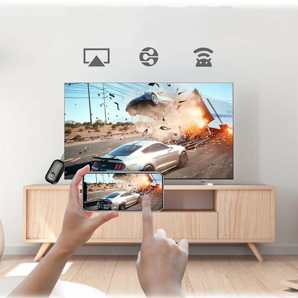 4k 1080p Hdmi Tv Display Adapter Airplay Dlna Stick Kompatibel med Android/mac/ios