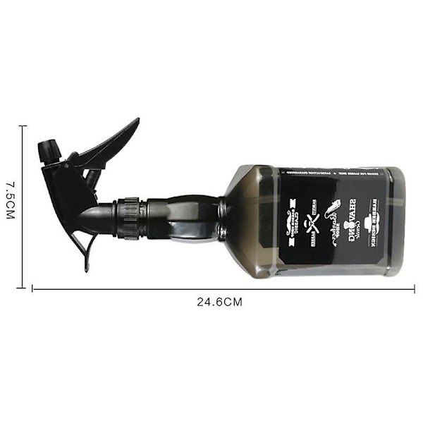 650ml Vattensprayflaska Hårspray Salong Brun Sprayflaska Transparent