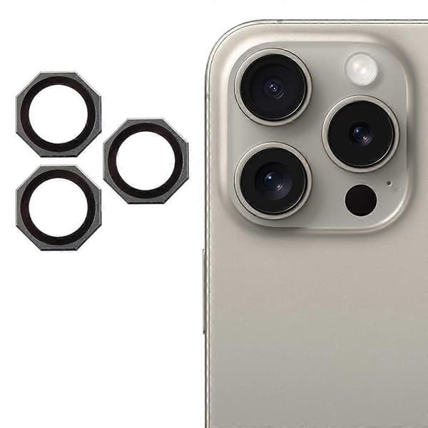[LCS]För iPhone 16 Pro/16 Pro Max Kameralinsskydd Åttakantig AF+AR Härdat Glas Linsskydd Multicolor Style C