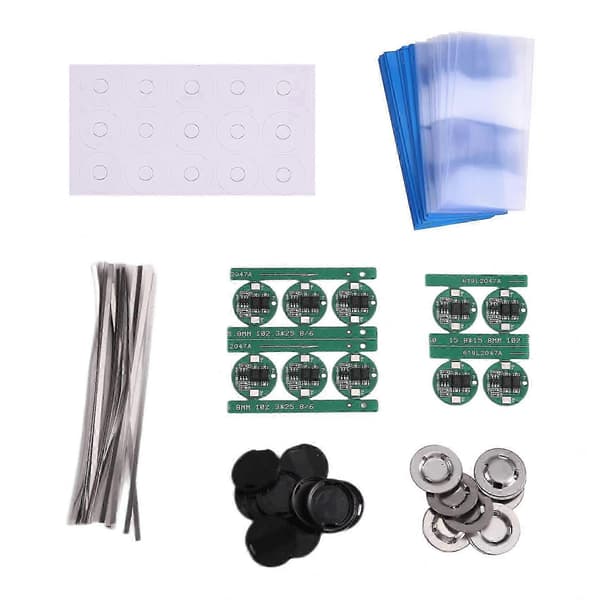 Batteriskyddskort, 10-pack universellt dubbelt MOS BMS-modul för 18650 Li-Ion cylindriska celler