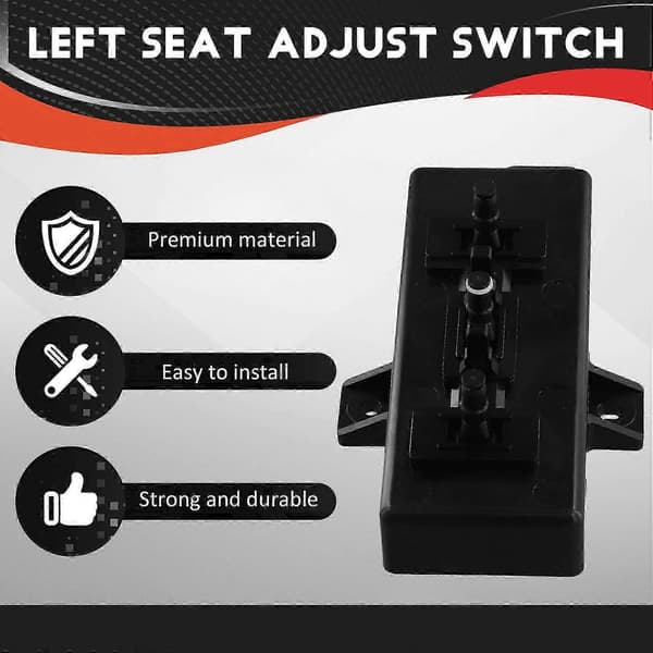 Strømsetejusteringsbryter for venstre side kompatibel med 2010-2016 Genesis Coupe 885202M050 erstatning Black