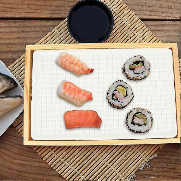Sushi Seafood Behåll Fräschhet Isplatta för Matförvaring 1 Set Vit Bricka