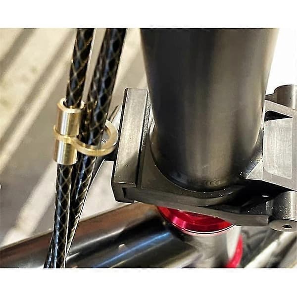 Cykeloljerörsfästen för cykelväxelbromsguide kabelslang fast klämma rambuckla, silver