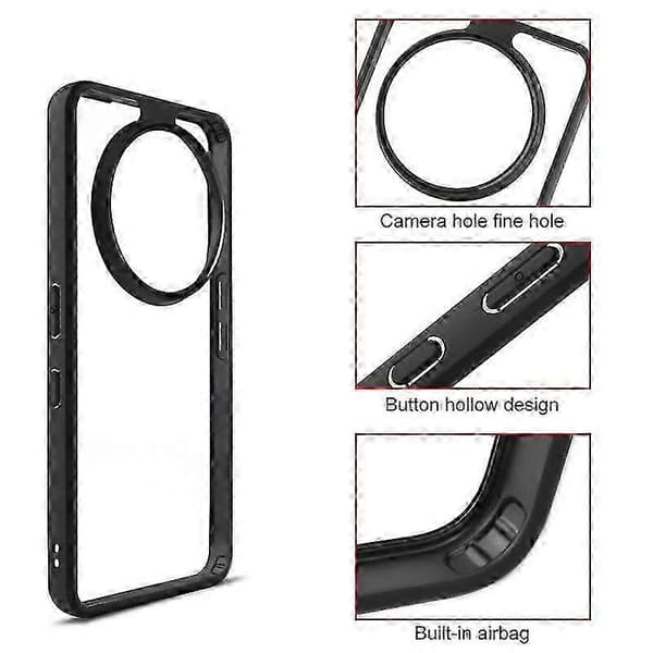 Frostat TPU Hybrid Transparent PC-telefonfodral Black For Nothing Phone 3a Pro