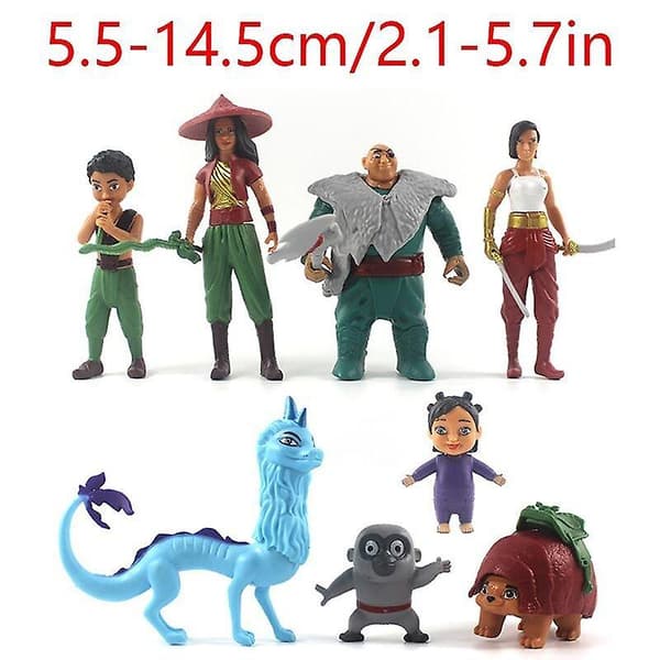 [LCS]8 stk. Raya og den sidste drage actionfigur børnelegetøj