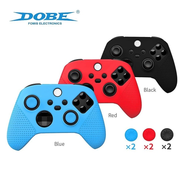 Gamingtillbehör för x box xbox series s x kontroll handkontrollgrepp joystickfodral skal skydd gamepad tangentkapslar spelutrustning Black