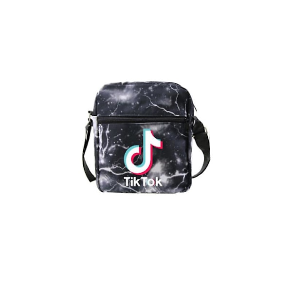 3 stk. Gutter Jenter Tik Tok Skolesekk Ryggsekk Skulderveske Lightning Black