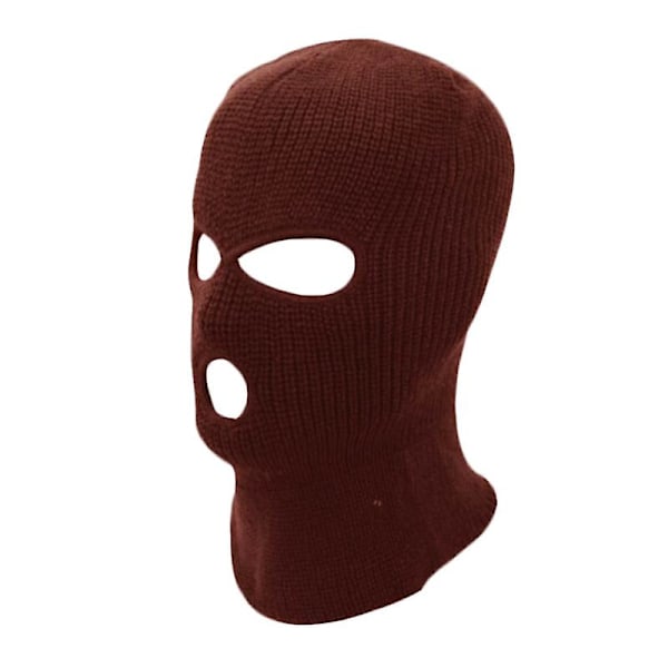 3-reikäinen kokokasvoinen hiihtomaski talvihattu Balaclava huppu pipo lämmin taktinen hattu cofffee