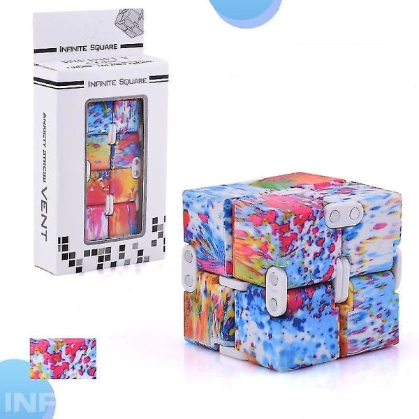 Ångest Stresslindring Infinity Kub Block Leksak Multicolor