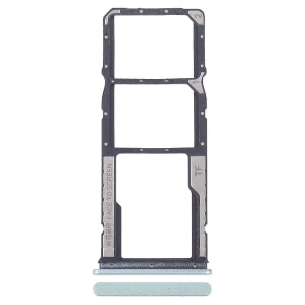 För Xiaomi Poco M6 KOMPATIBEL SIM + SIM-kortfack + Micro SD-kortfack Green