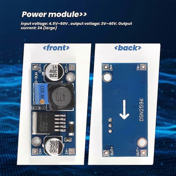 [LCS]48V justerbar step-down regulator modul, DC-DC, LM2596HV indgang, 4.5-60v strømmodul Udgave 0709