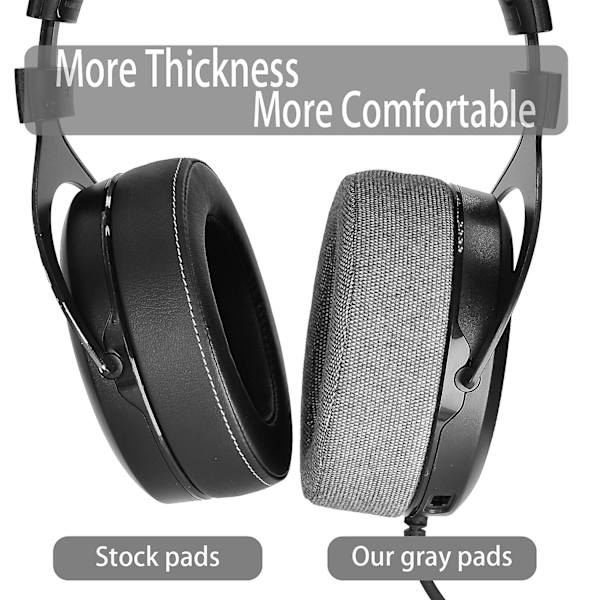 Tykkere Stoff Øreputer for Corsair Hs70 Pro Hs60 Pro Hs50 Pro