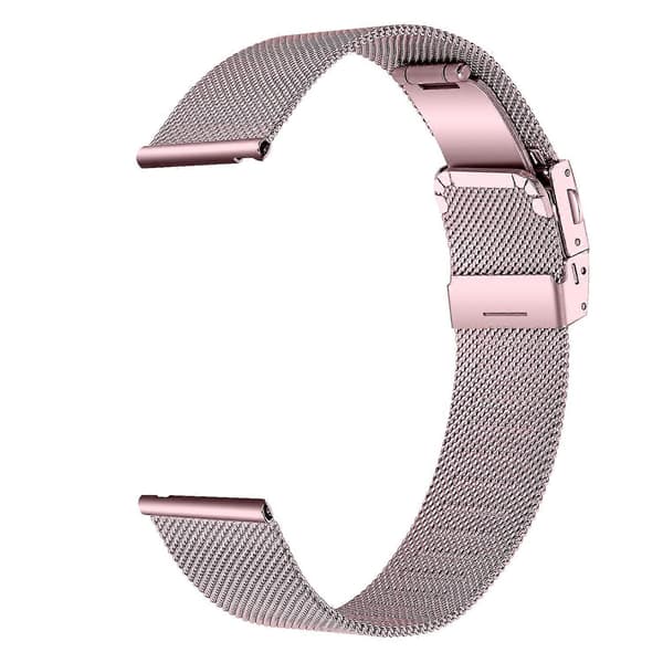 [LCS]Til Garmin Venu 2S Milanese Anti-sved Mesh Rem 18mm Rustfrit Stål Urrem Multicolor Rose Pink