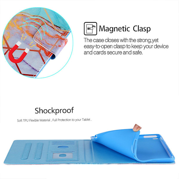 Etui kompatibelt med Ipad 8 10.2\" Generation 2020 / Ipad 7. Generation 2019 Cover Auto Sleep/wake Roterende Multi-vinkel Visning Folio Stand - Splicing