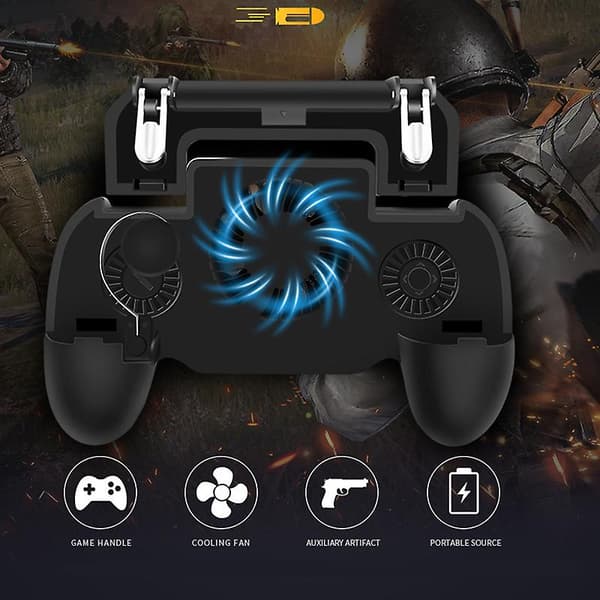 [LCS] Mobiltelefon Spilcontroller Joystick Køleventilator Gamepad Med Opladningsfunktion 2