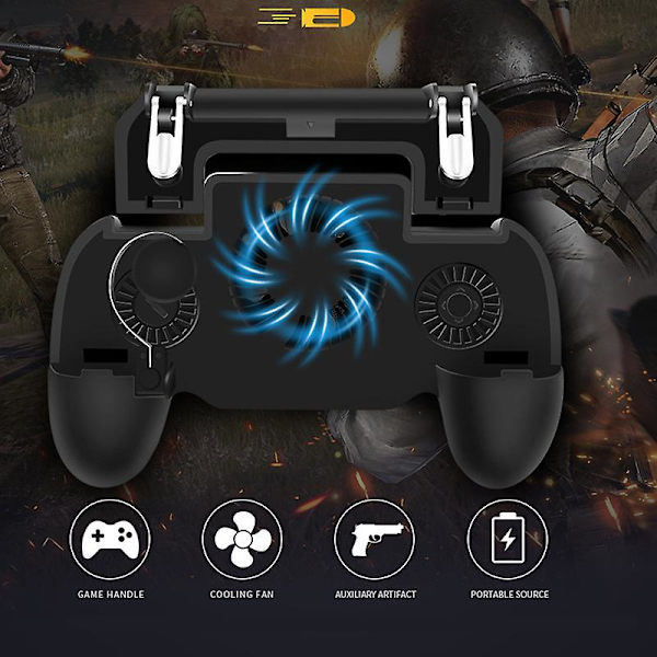 Mobiltelefon Spelkontroll Joystick Kylfläkt Gamepad Med Laddningsfunktion 2