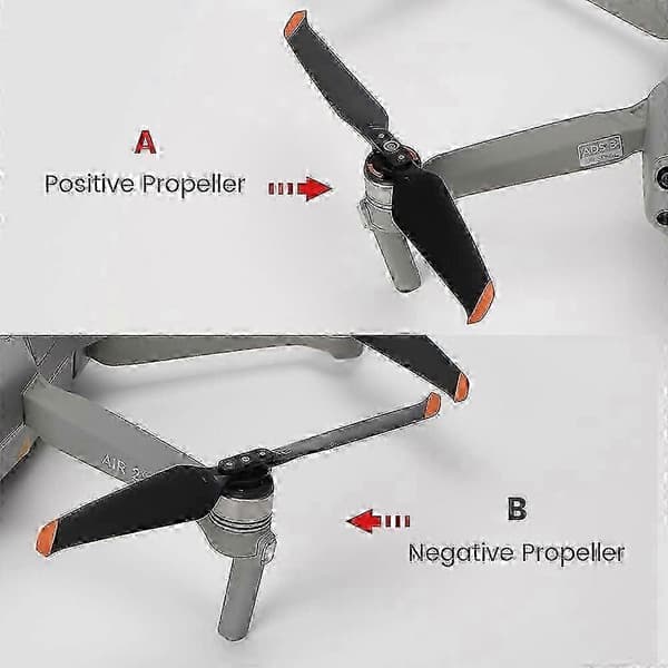 12 stk Mavic Air 2/Air 2S lavstøypropeller - erstatningsblader for dronetilbehør (Ref:6777)