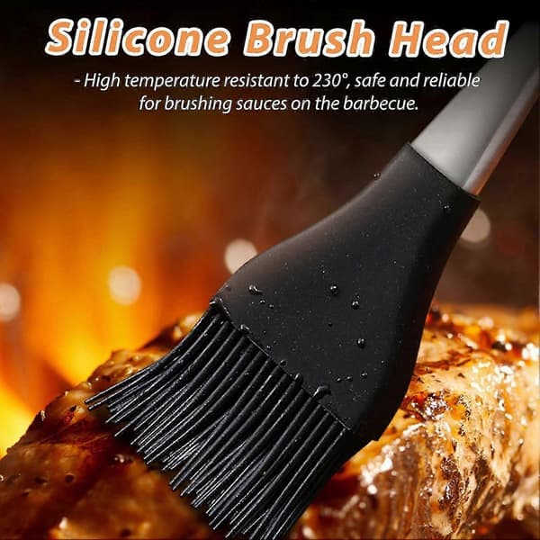 Silikonpensel grill oljesåsborste silikon köksborstar bbq silikonoljeborste rostfri [MI]