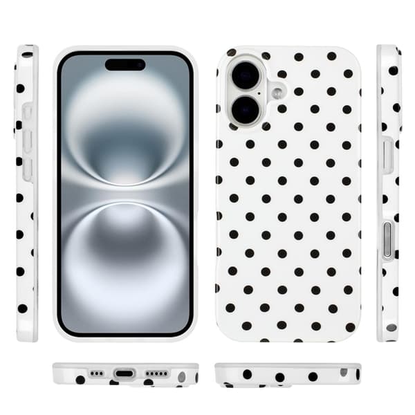 [LCS] iPhone 17 Mobilskall Dot Design Imd Tpu - Hvit Vit 26