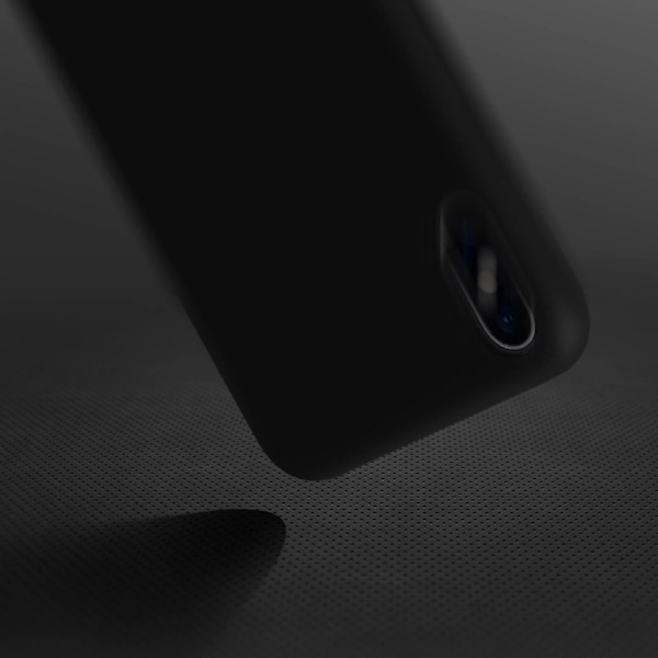 Apple iPhone XS Max Silikon Semi-rigid Deksel, Soft Touch Matt Finish - Svart(Svart)