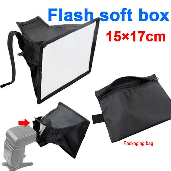 Universal Bærbar Flash Diffuser Softbox 15 X 17cm Kompatibel med Kamera S