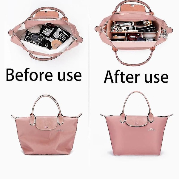 Filtinsatsväska Passar Longchamp Handväska Liner Väska Filt Tyg Sminkväska Stöd Reseportabel Insats Handväska Organizer Tw LB style2 L B style2