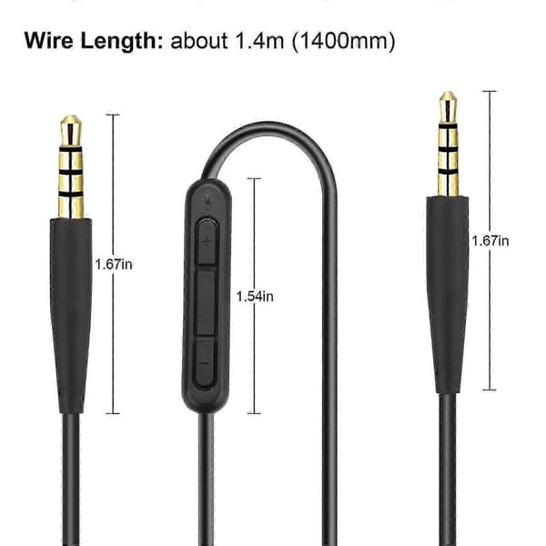 [LCS] Hodetelefonkabel for Bose Soundtrue/Soundlink OE 2