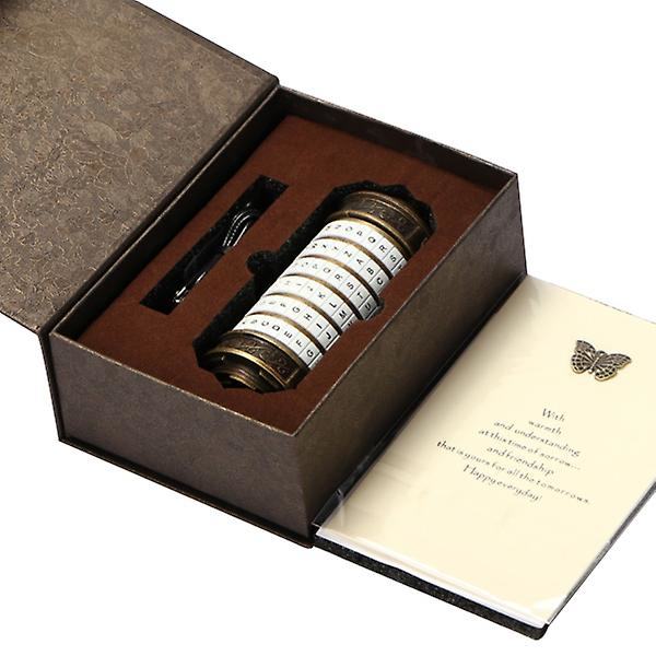 Da Vinci Kombinationslås, Metall Cryptex Set Vit & Bronsfärg